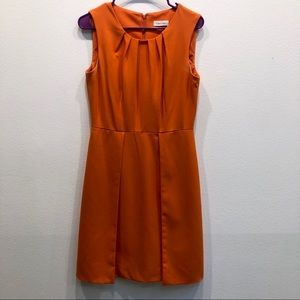 Orange Calvin Klein business casual dress